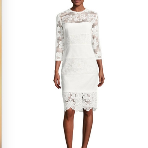 TRINA TURK floral Guipure lace midi dress size 2 - Picture 3 of 13